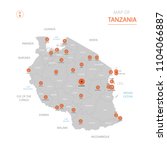 stylized vector tanzania map... | Shutterstock .eps vector #1104066887
