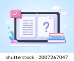 concept of online education.... | Shutterstock .eps vector #2007267047