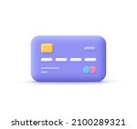 credit card. contactless online ... | Shutterstock .eps vector #2100289321