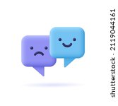 speech bubbles with emoticons.... | Shutterstock .eps vector #2119044161