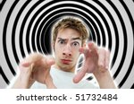 Small photo of Image of a hypnotist brainwashing the viewer into a deep subconscious subliminal trance using secret mind control tactics.