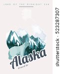 Alaska Travel Vector Poster....
