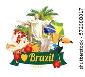Vector Travel Poster Of Brazil...