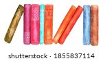 watercolor colorful books.... | Shutterstock . vector #1855837114