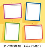 coloured photo   picture frames ... | Shutterstock .eps vector #1111792547