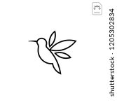 Humming Bird Logo Vector Icon...