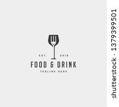 food and drink simple flat logo ... | Shutterstock .eps vector #1379399501