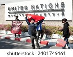 Small photo of Thailand Dec 17, 2023 - Burmese migrant workers, gather to celebrate of International Migrants Day and against the Burmese government, outside UN
