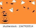 funny halloween greeting card. | Shutterstock .eps vector #1367920514