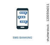 sms banking icon in two colors...