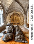 Small photo of Burgos, Spain - Jun 17, 2023: Interior of Iglesia De San Esteban, Church of St. Stephan in Burgos, Spain. It hosts Museo del Retablo with a collection of altarpieces from 15th to 18th century.
