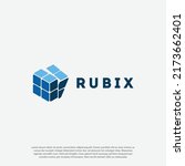 rubic cube toy logo vector | Shutterstock .eps vector #2173662401