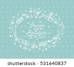 happy holidays card with hand... | Shutterstock .eps vector #531640837