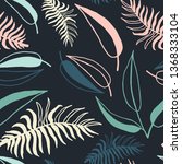 seamless exotic pattern with... | Shutterstock .eps vector #1368333104