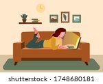 freelance home or studying... | Shutterstock .eps vector #1748680181