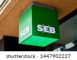 Small photo of Riga/Latvia July 5, 2019 SEB bank is a Swedish financial group for corporate customers, institutions and private individuals with headquarters in Stockholm.