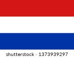 Kingdom of the Netherlands official national flag sign flat vector
