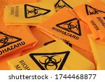 Sign "biohazard" On The Package