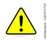 simple warning sign flat design. | Shutterstock .eps vector #1367471714