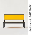3d modern minimalist bench with ...