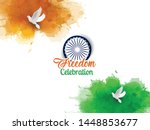 indian independence day... | Shutterstock .eps vector #1448853677