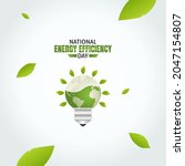 vector graphic of national energy efficiency day good for national energy efficiency day celebration. flat design. flyer design.flat illustration.
