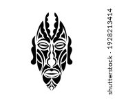 tiki face  mask or totem.... | Shutterstock .eps vector #1928213414