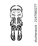 maori style face. ready tattoo... | Shutterstock .eps vector #2147083277
