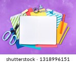 bright office supplies  school... | Shutterstock . vector #1318996151