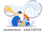 family with children saves... | Shutterstock .eps vector #1426720754