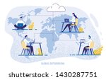 global outsourcing  people... | Shutterstock .eps vector #1430287751