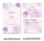 wedding invitation cards set.... | Shutterstock .eps vector #1435445594