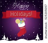 happy holidays | Shutterstock .eps vector #525205057