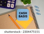Small photo of Cash Basis is shown using a text and photo of calculator.