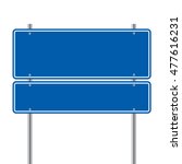 sign road blue blank  vector... | Shutterstock .eps vector #477616231