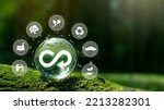 Small photo of Circular economy concept.The concept of eternity, endless and unlimited, circular economy for future growth of business and environment sustainable.