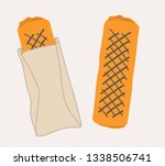 doner kebab shaurma shawerma in ... | Shutterstock .eps vector #1338506741