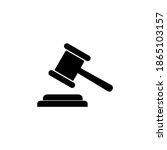 gavel icon vector. judge gavel... | Shutterstock .eps vector #1865103157
