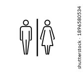 toilet icon vector. restrooms... | Shutterstock .eps vector #1896580534