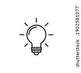 lamp icon vector. light bulb... | Shutterstock .eps vector #1902581077