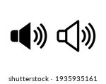 speaker icon set. volume icon... | Shutterstock .eps vector #1935935161