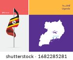 flag of uganda on white... | Shutterstock .eps vector #1682285281
