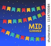 mid summer festival with... | Shutterstock .eps vector #1114700084