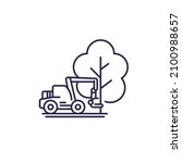 Deforestation Line Icon With...