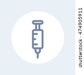 syringe line icon isolated on... | Shutterstock .eps vector #474905911