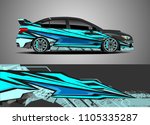 car decal vector  graphic... | Shutterstock .eps vector #1105335287
