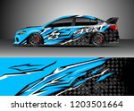 racing car wrap design vector.... | Shutterstock .eps vector #1203501664