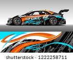 racing car decal graphic vector ... | Shutterstock .eps vector #1222258711