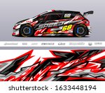 race car livery design vector.... | Shutterstock .eps vector #1633448194