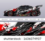 car wrap decal graphic vector... | Shutterstock .eps vector #1636074937